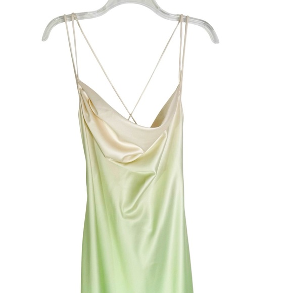 Michael Costello REVOLVE Porter Midi Dress in Mint Ombre Size S - Picture 9 of 11